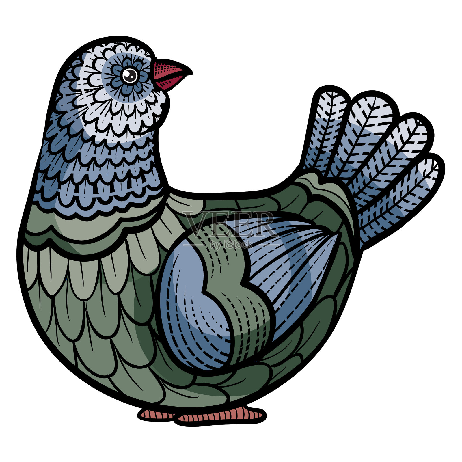 装饰鸽子画图案的标志设计元素图片