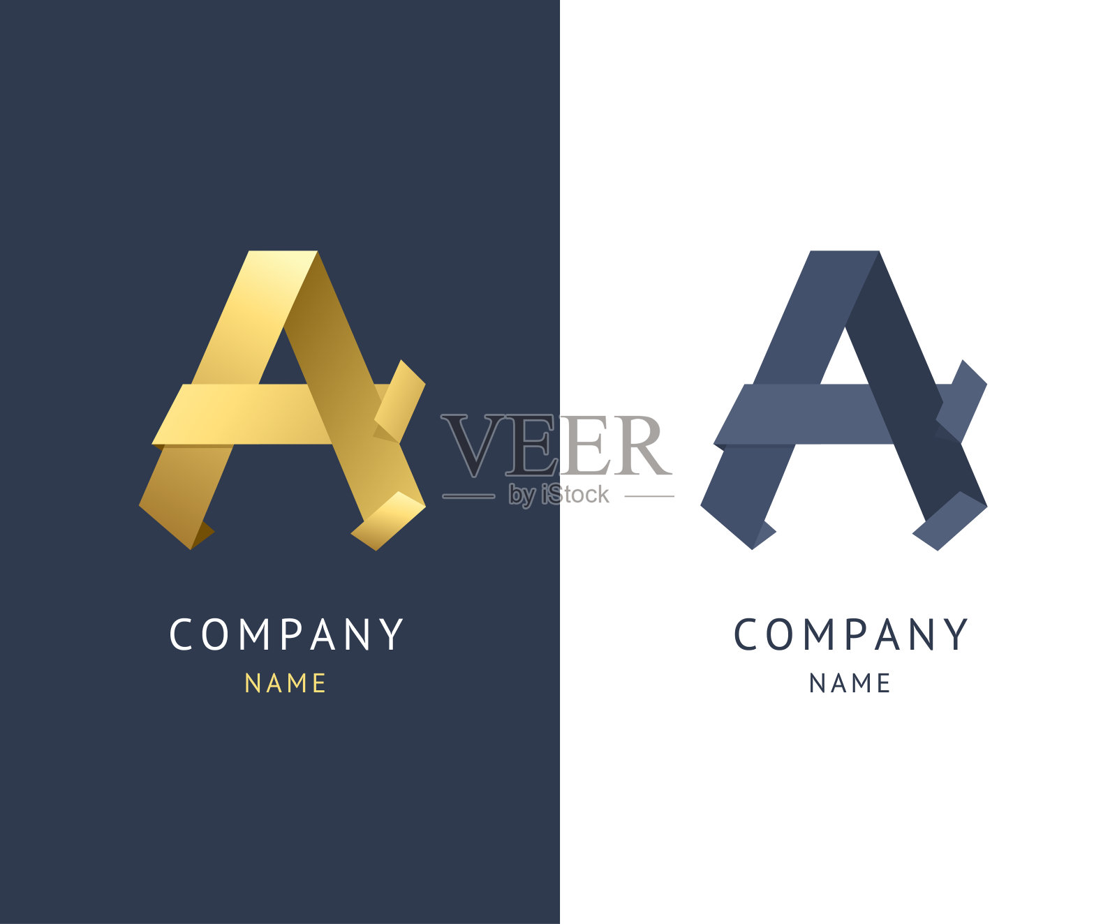 签署一个金色字母符号字母。向量插画图片素材