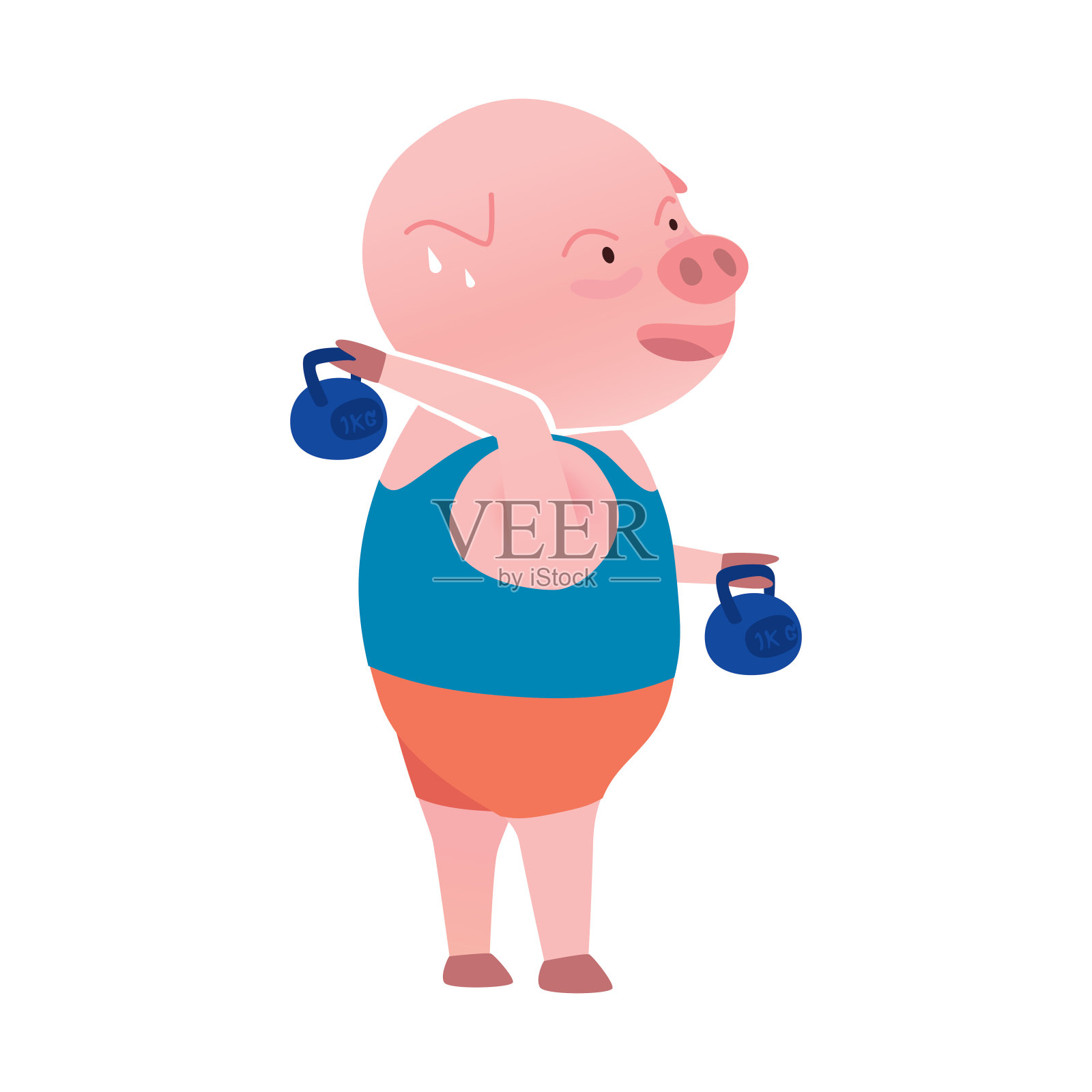 猪的卡通人物设计元素图片