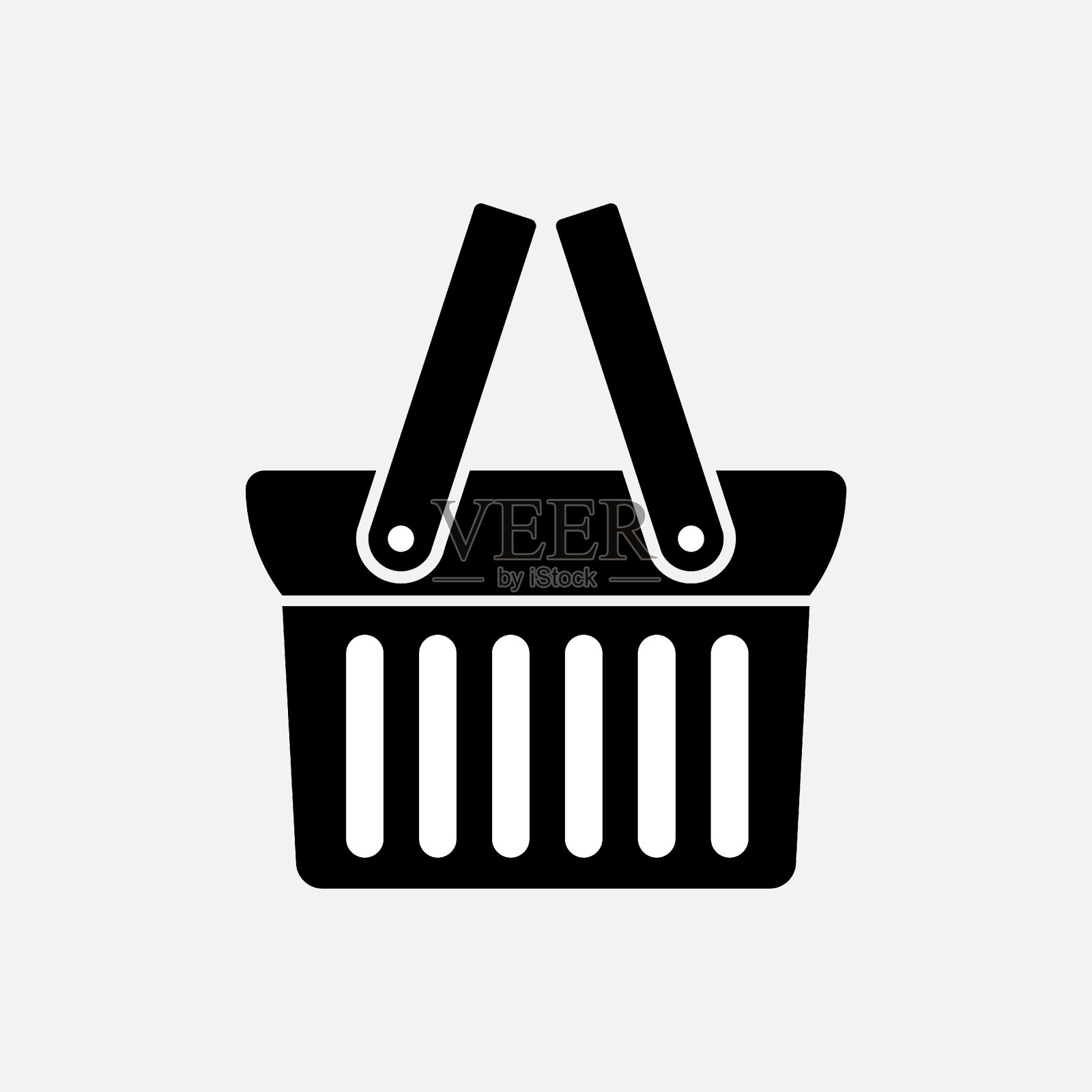 购物篮，图标矢量插图图标素材