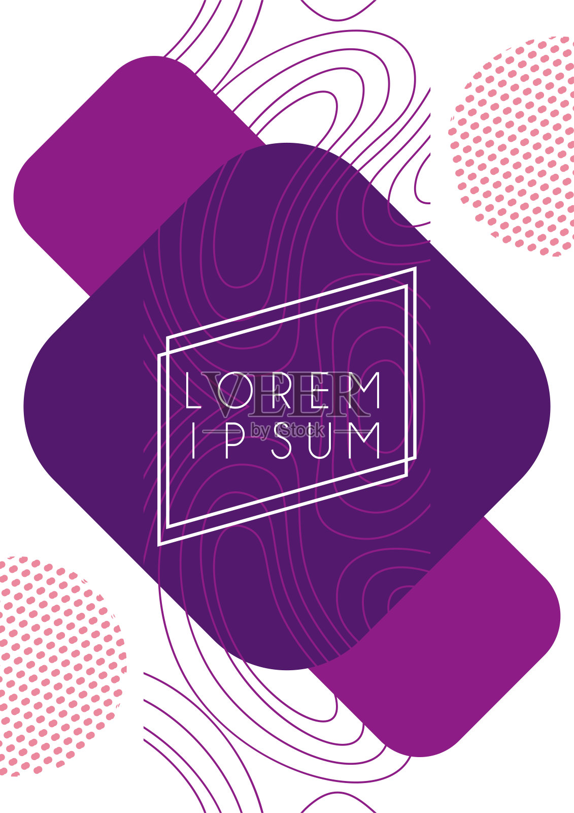 紫色数字封面抽象背景插画图片素材