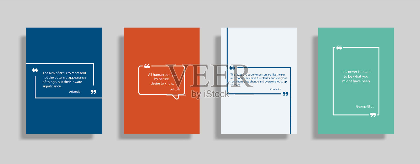 引用语音框设计模板集3插画图片素材