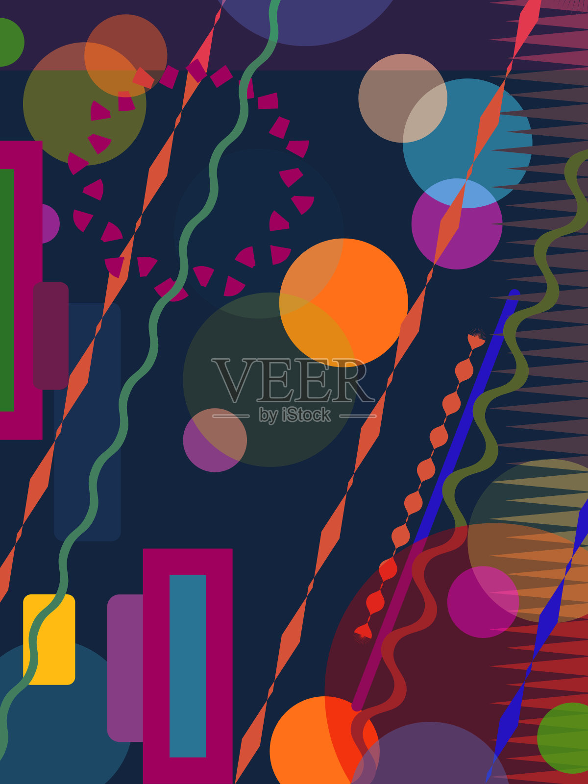 深色背景与明亮的圆圈线抽象深蓝色对角线插画图片素材