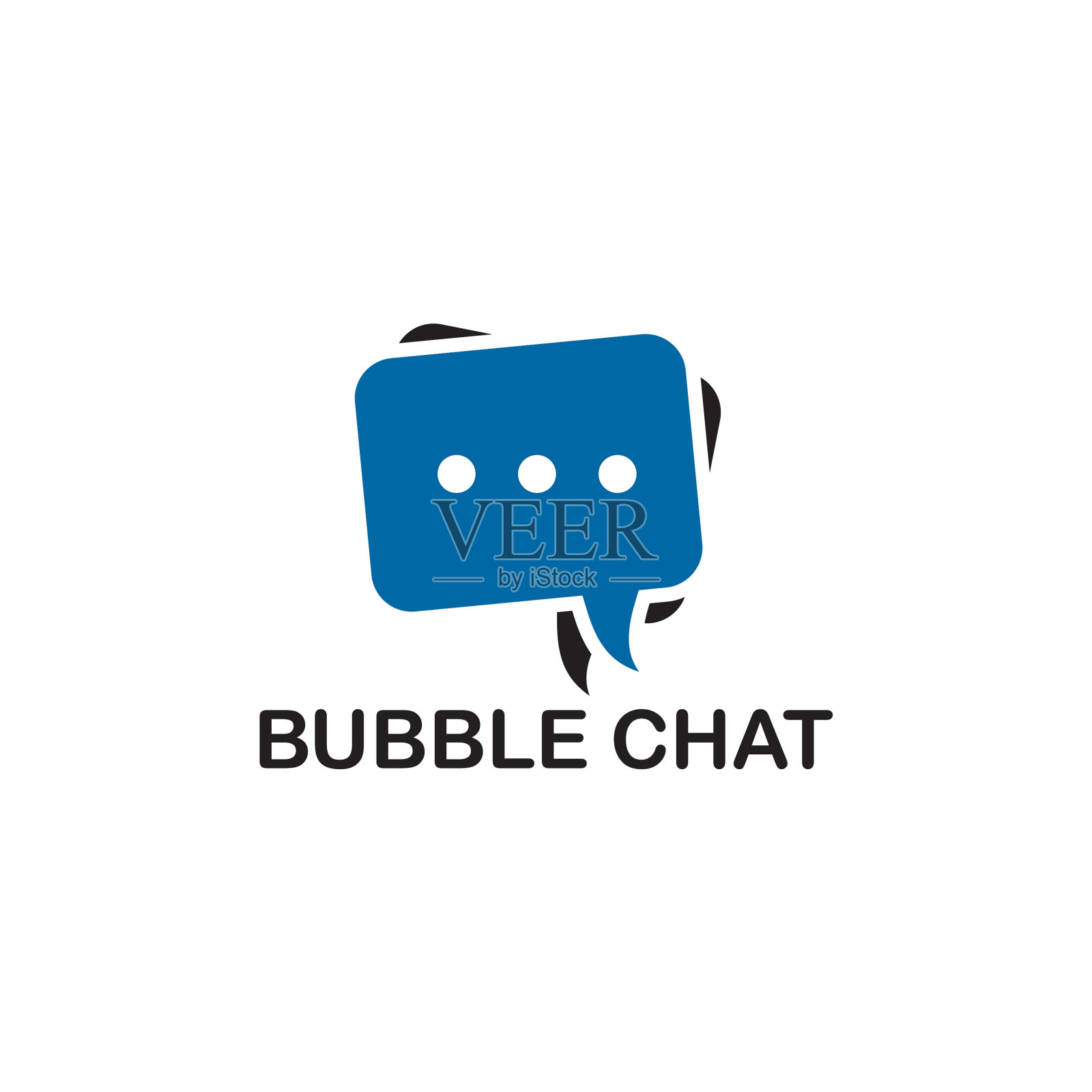 泡泡聊天标志设计模板图标素材