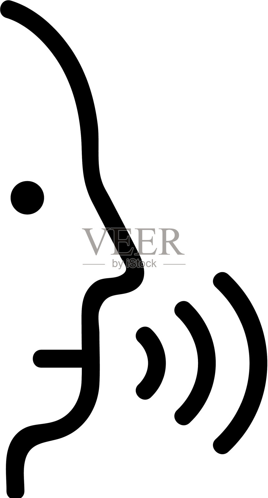 头像表示孤立轮廓符号设计元素图片