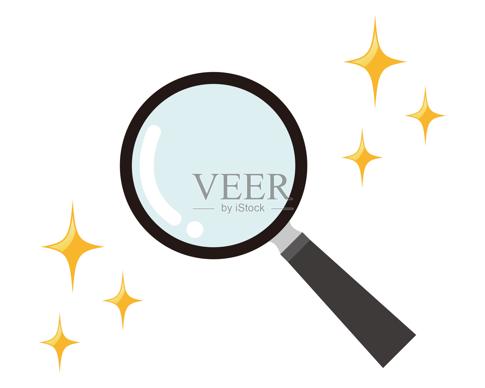 放大镜矢量插图，放大镜，图标插画图片素材