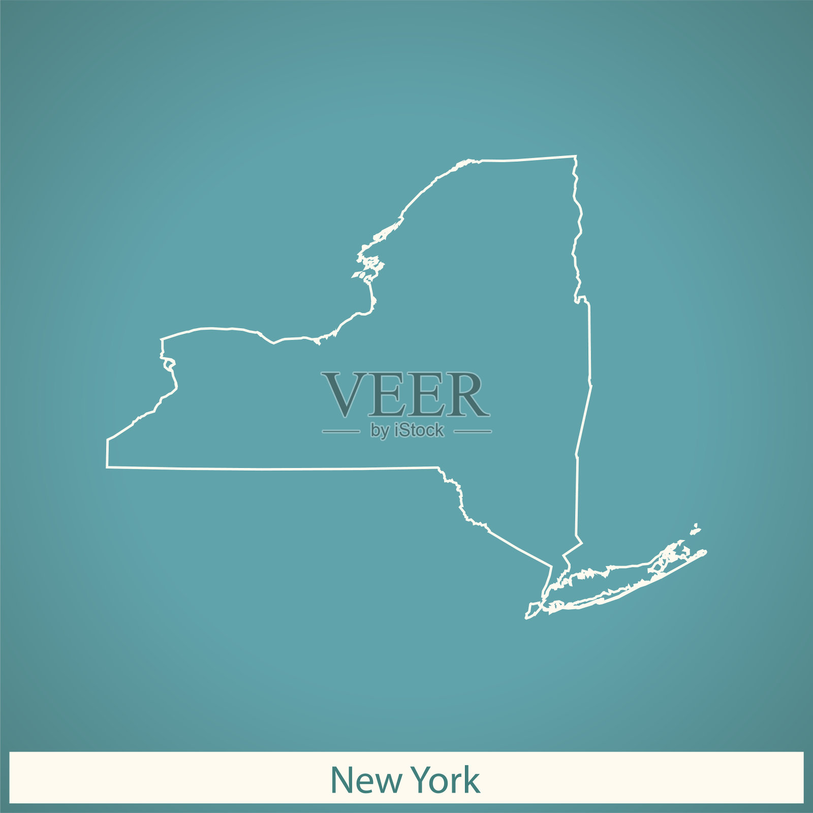 纽约地图插画图片素材