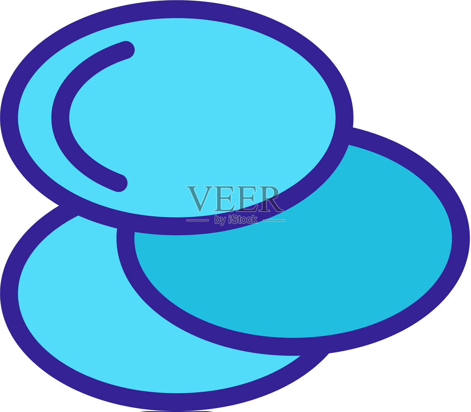 餐巾纸图标孤立轮廓符号设计元素图片