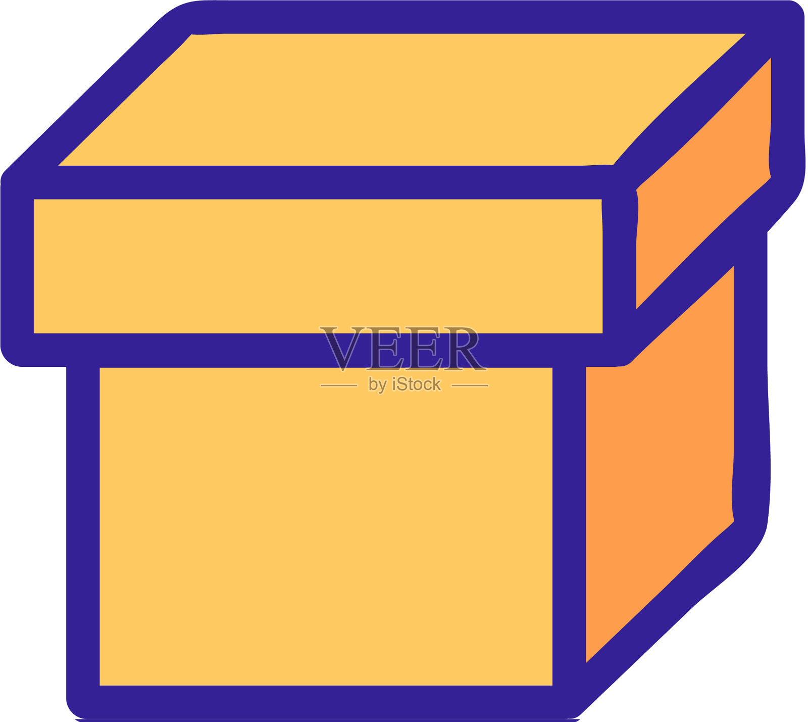 方框包裹图标孤立的轮廓符号设计元素图片