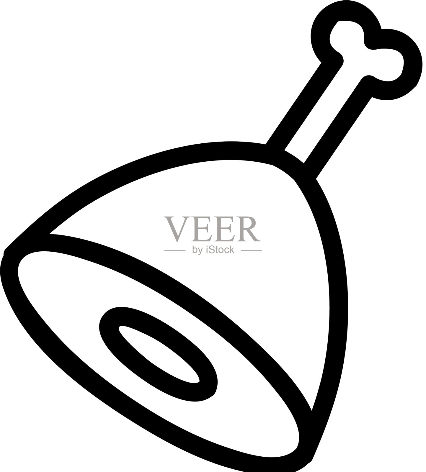 熏肉图标孤立轮廓符号设计元素图片