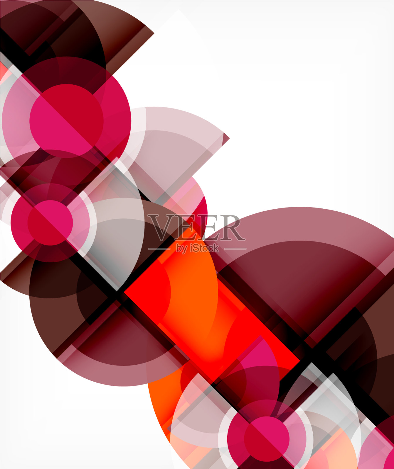 抽象背景圆和三角形设计插画图片素材