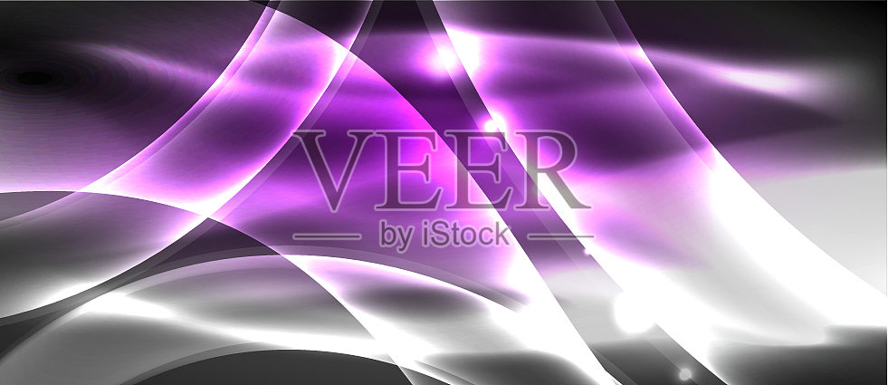 抽象背景用霓虹波光设计插画图片素材