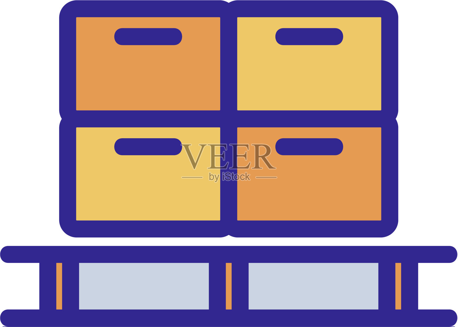 框图标孤立的轮廓符号图标素材