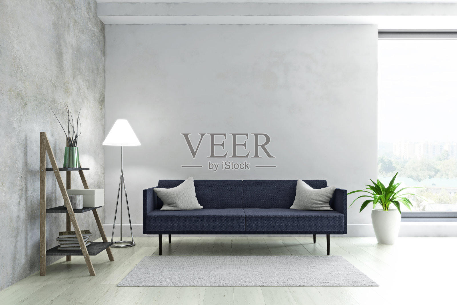 室内空间与当代设计3D插图照片摄影图片