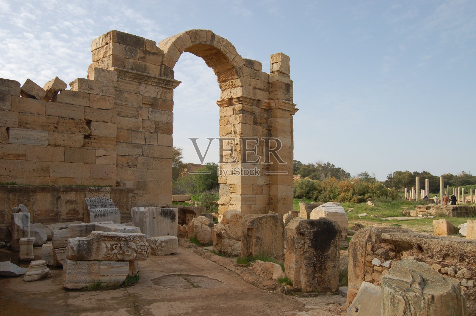 利比亚Leptis Magna古城遗址照片摄影图片