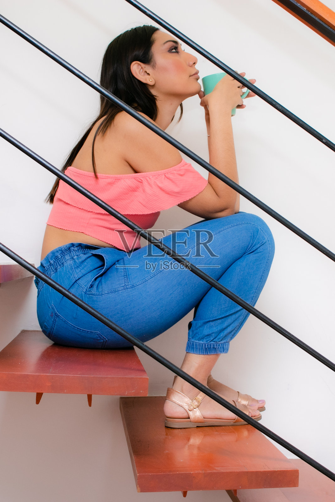 喝茶放松照片摄影图片