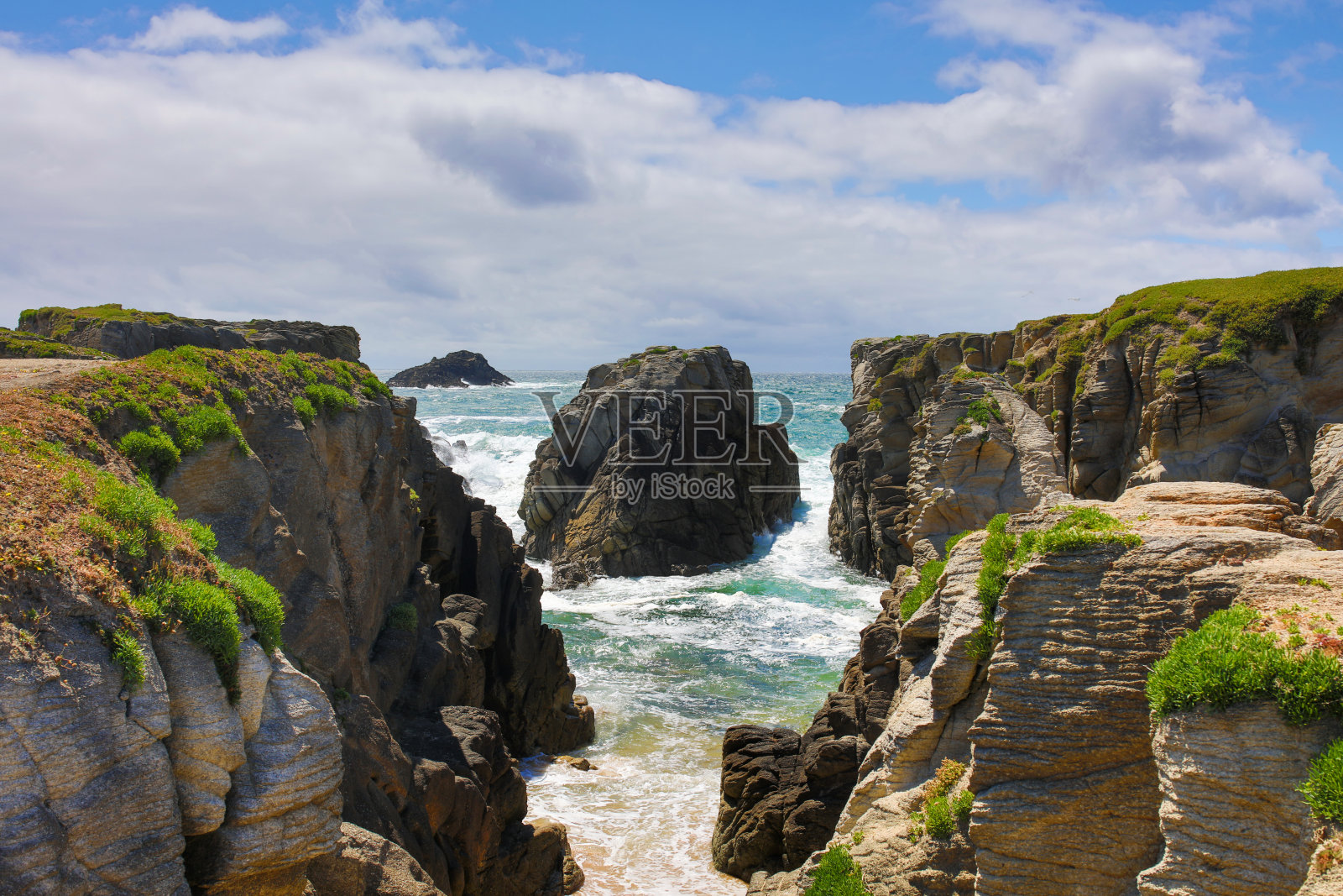 法国基伯隆的野生海岸照片摄影图片