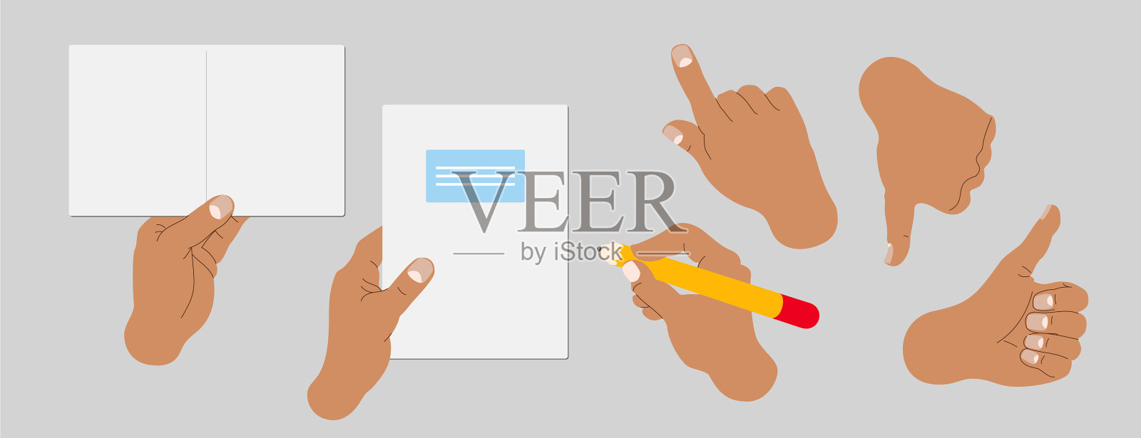 让商务手现代化插画图片素材