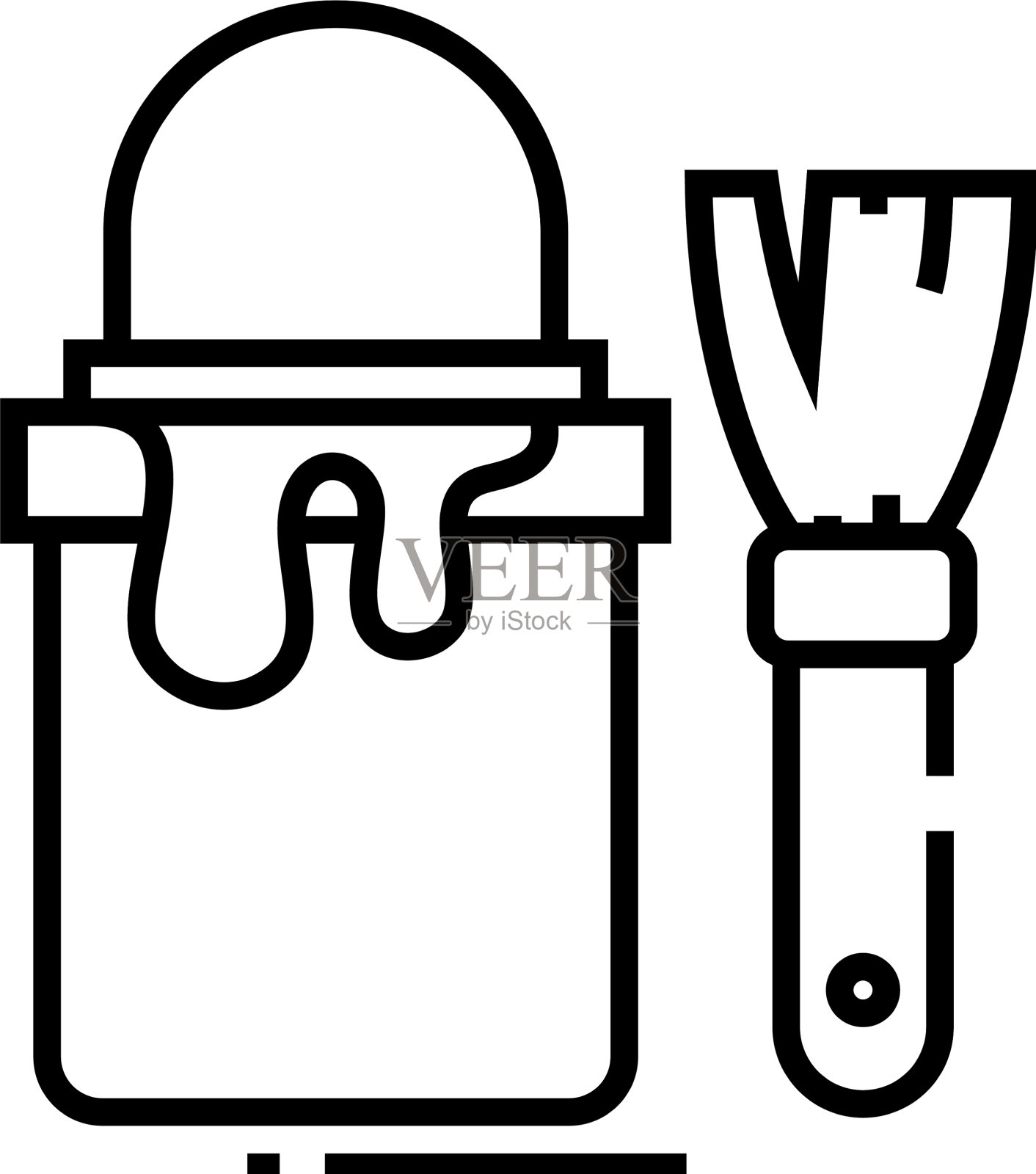 墙画线图标概念标志轮廓设计元素图片