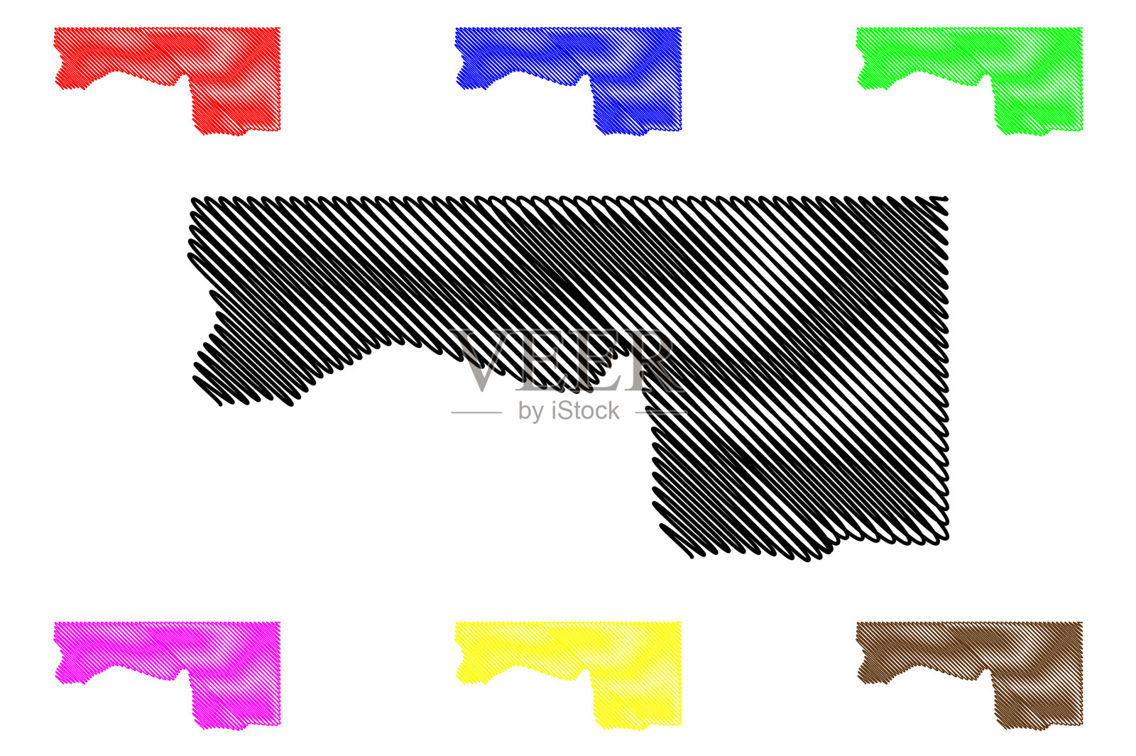 赤道几内亚Kie-ntem共和国各省插画图片素材