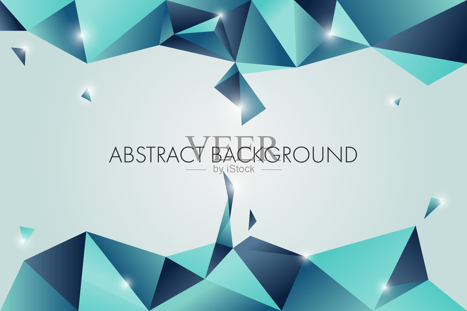 抽象蓝色梯度低多边形背景插画图片素材