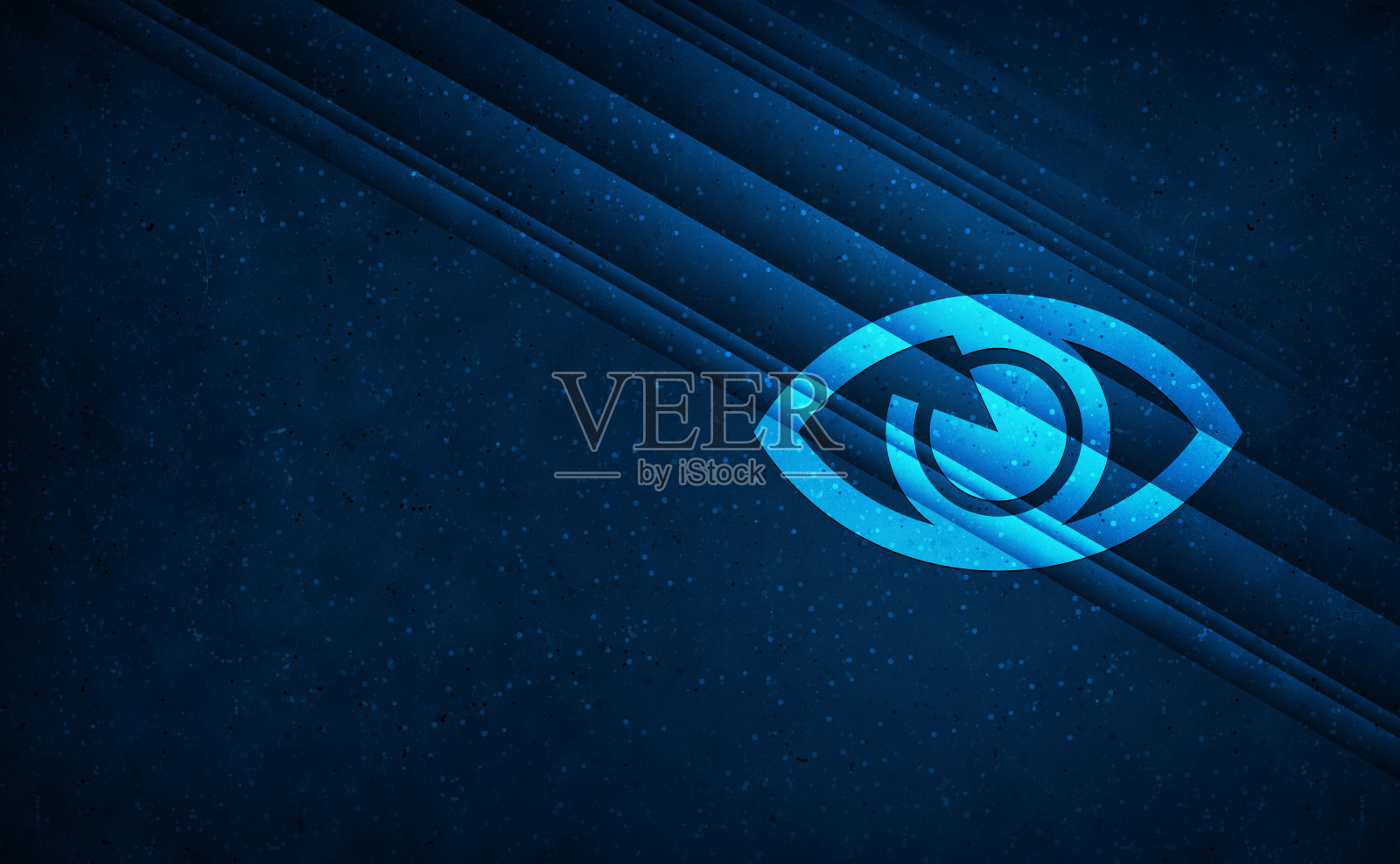 眼睛图标自然天光抽象深蓝色背景条纹图案插图插画图片素材