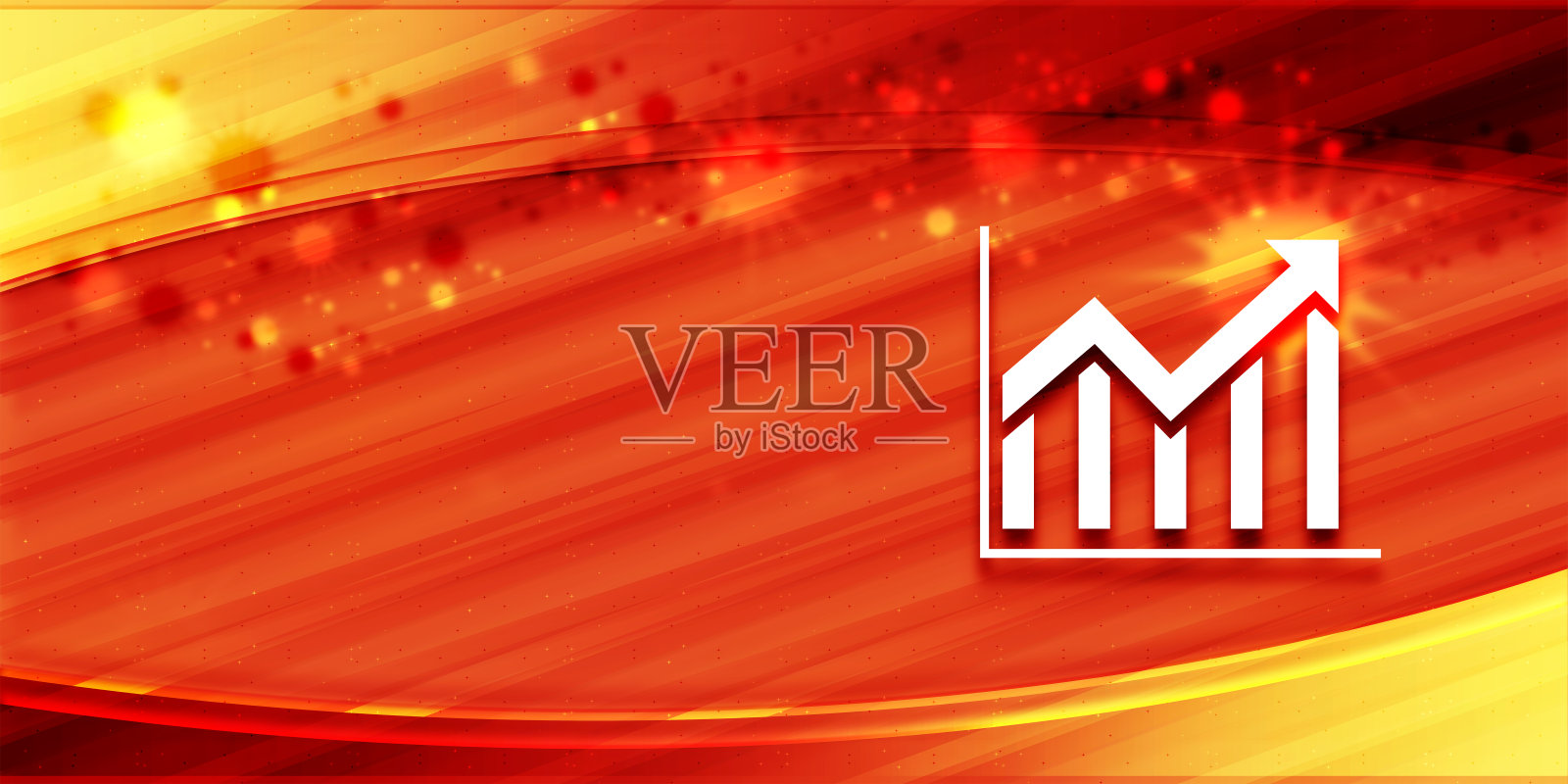 统计图标特别夏季阳光橙色横幅背景明亮的插图插画图片素材