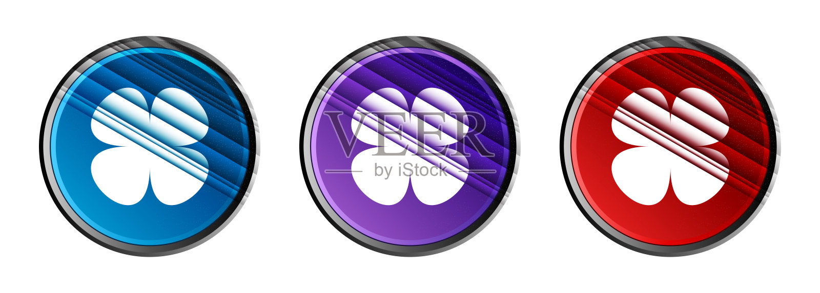 花叶图标自然天光圆形按钮设置条纹线插图插画图片素材