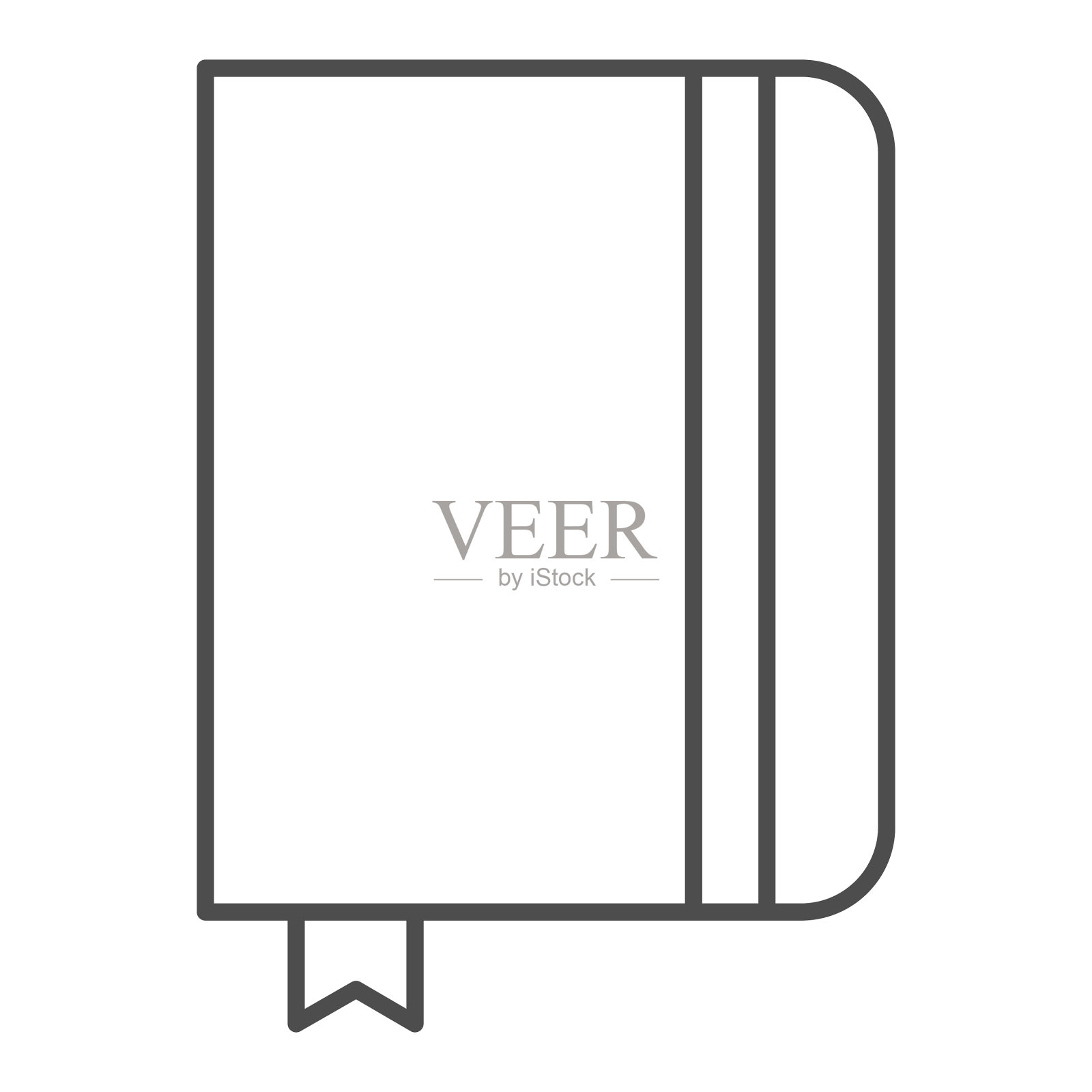 字帖细线图标记事本与弹性插画图片素材