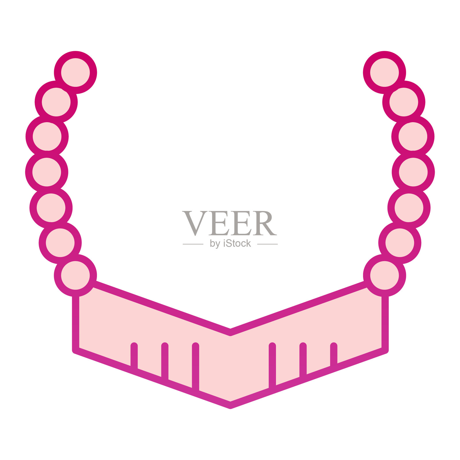 项链与琥珀平图标琥珀链插画图片素材