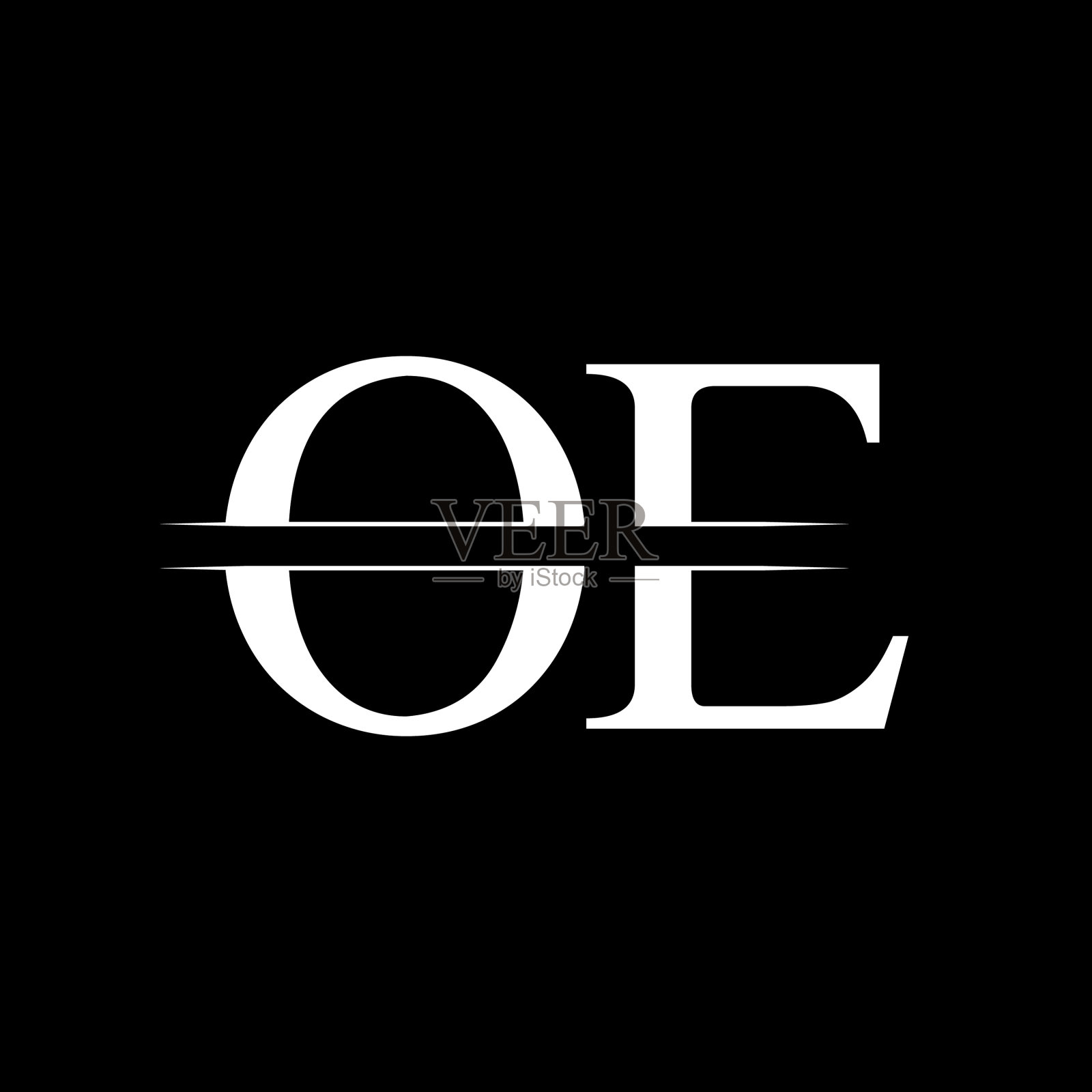 首字母oe标志设计模板插画图片素材