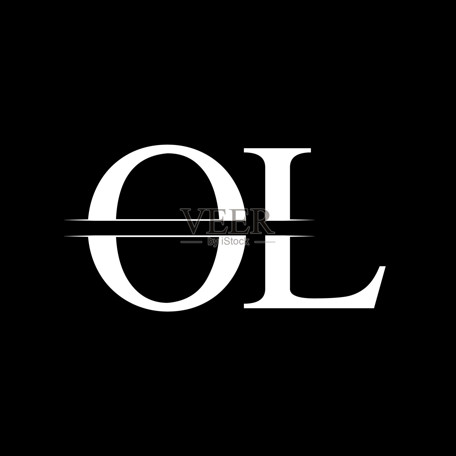 首字母ol标志设计模板插画图片素材