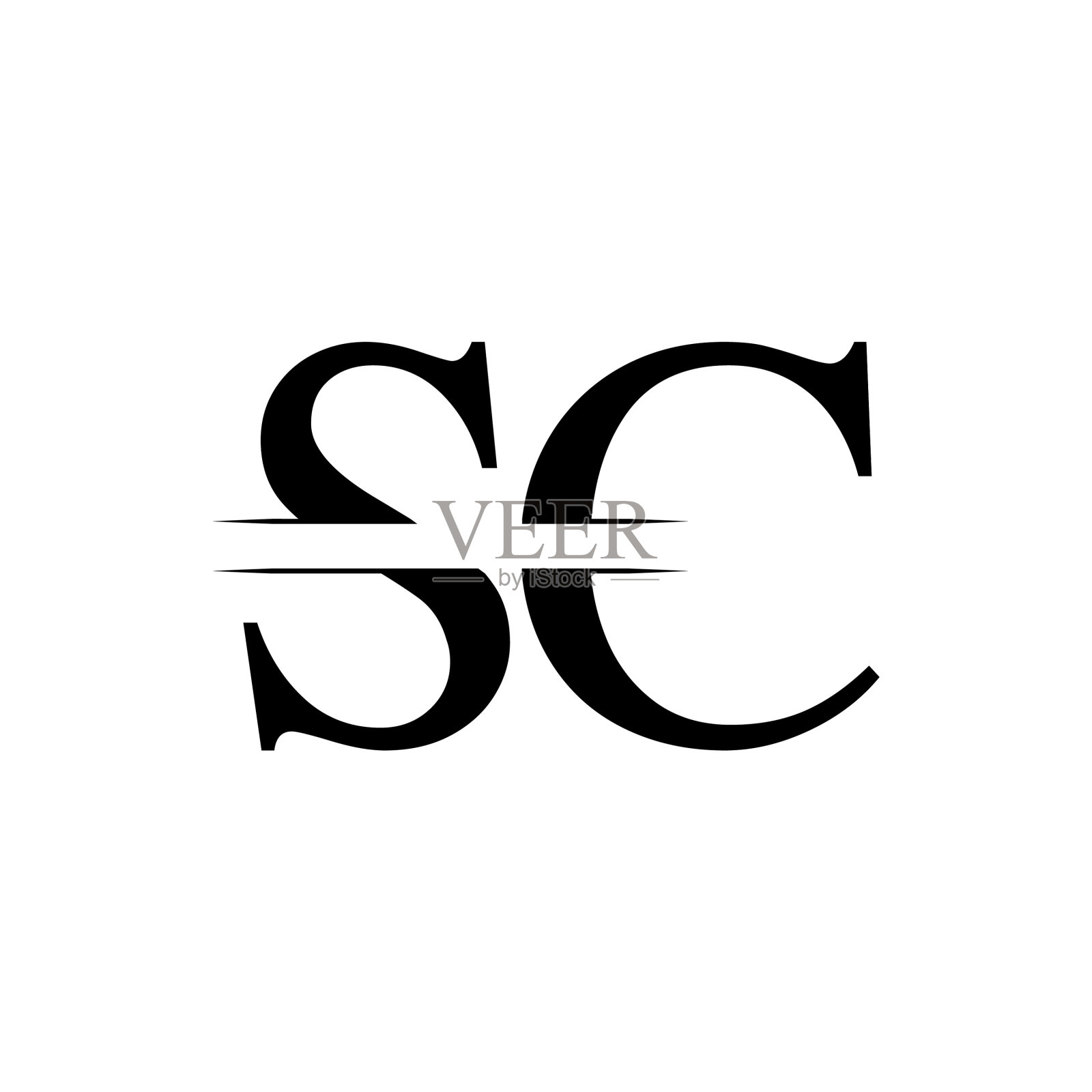 首字母sc标志设计模板sc字母插画图片素材