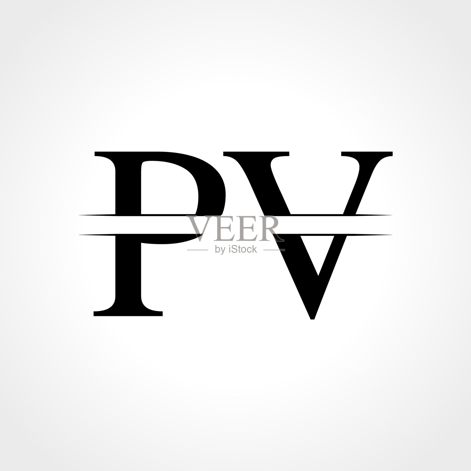 首字母字母pv标志设计模板图标素材