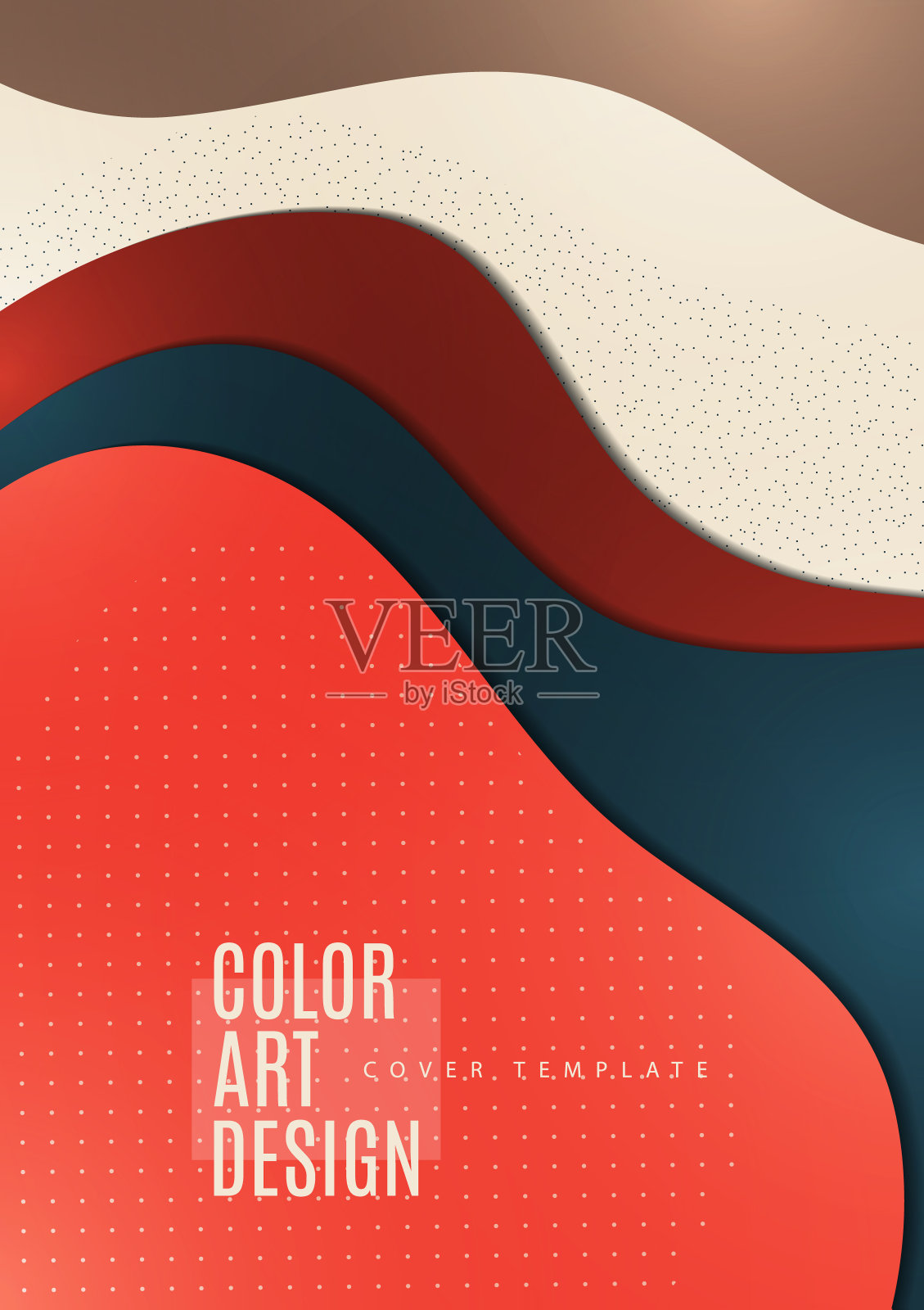 明亮的抽象背景与重叠平滑的形状。时髦的模板墙纸，旗帜，背景，卡片，书插图，着陆。向量插画图片素材