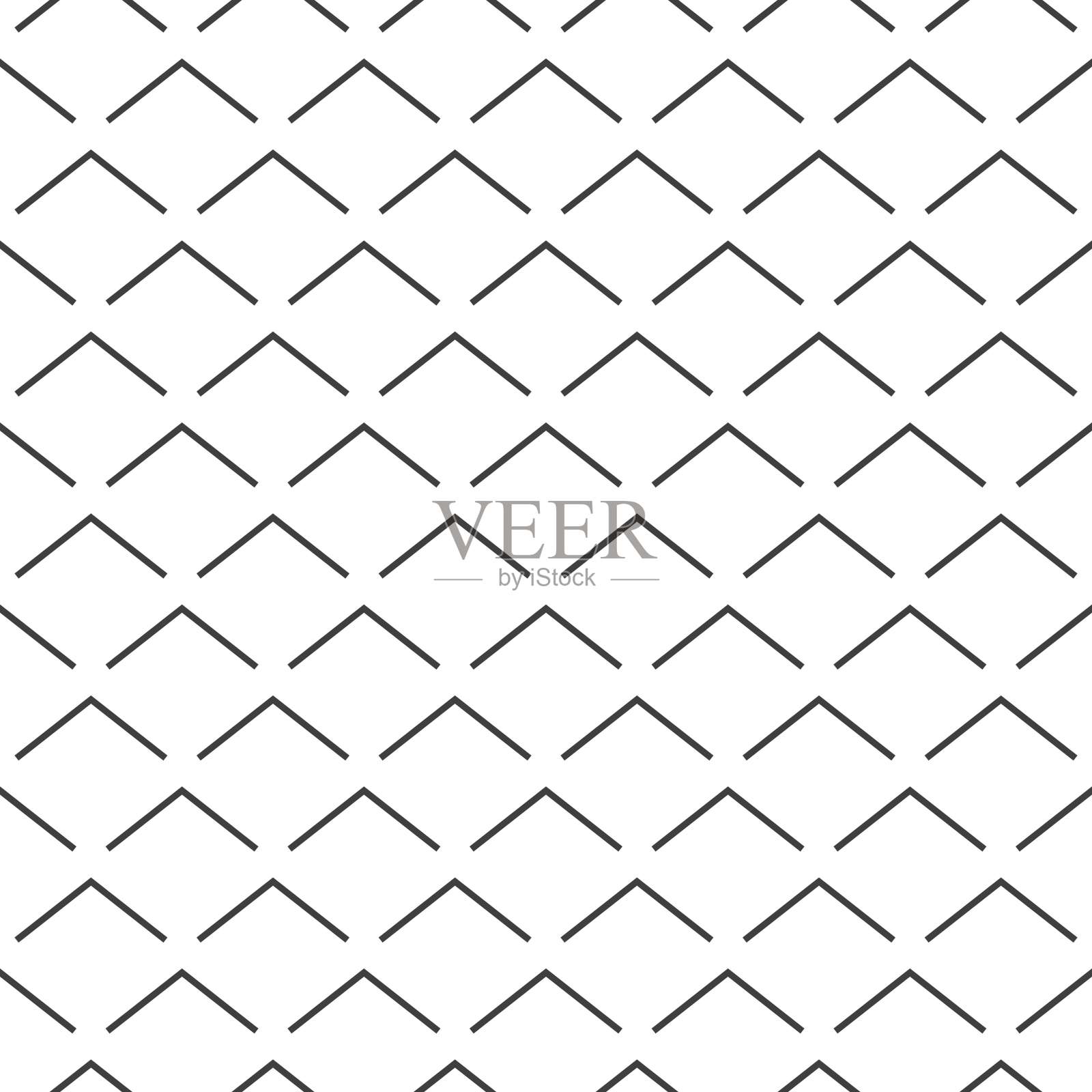 无缝模式与黑色的笔画在白色的背景。设计元素图片