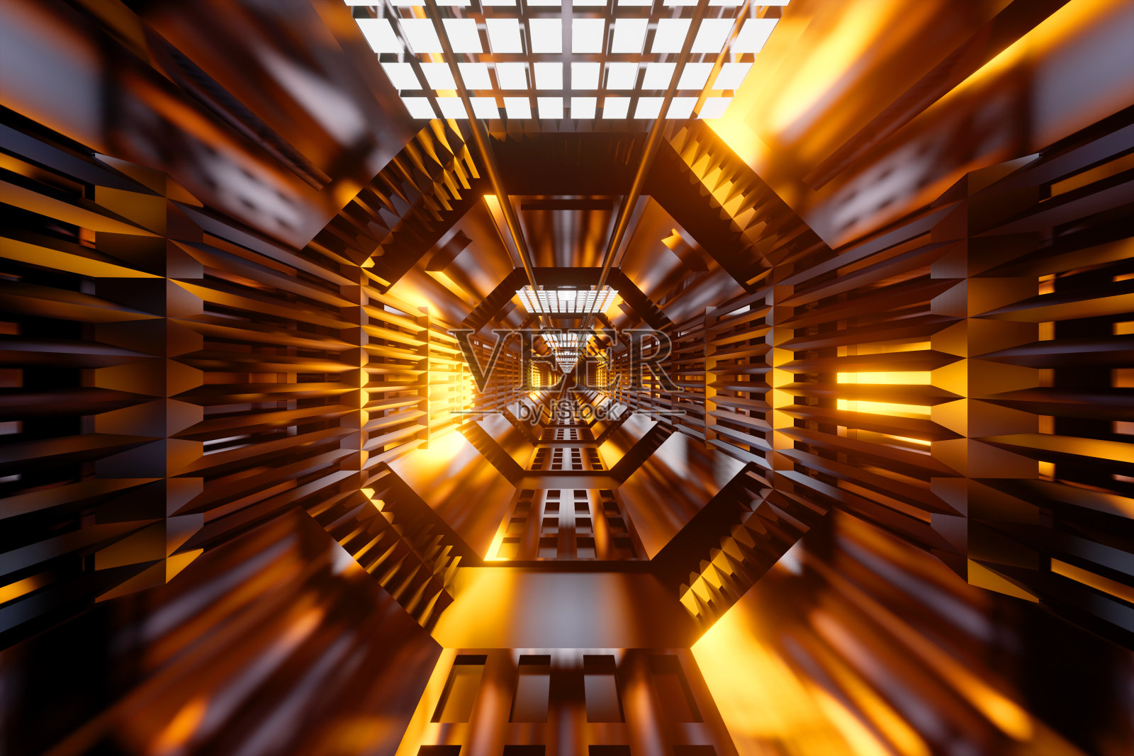 一个科幻隧道照片摄影图片