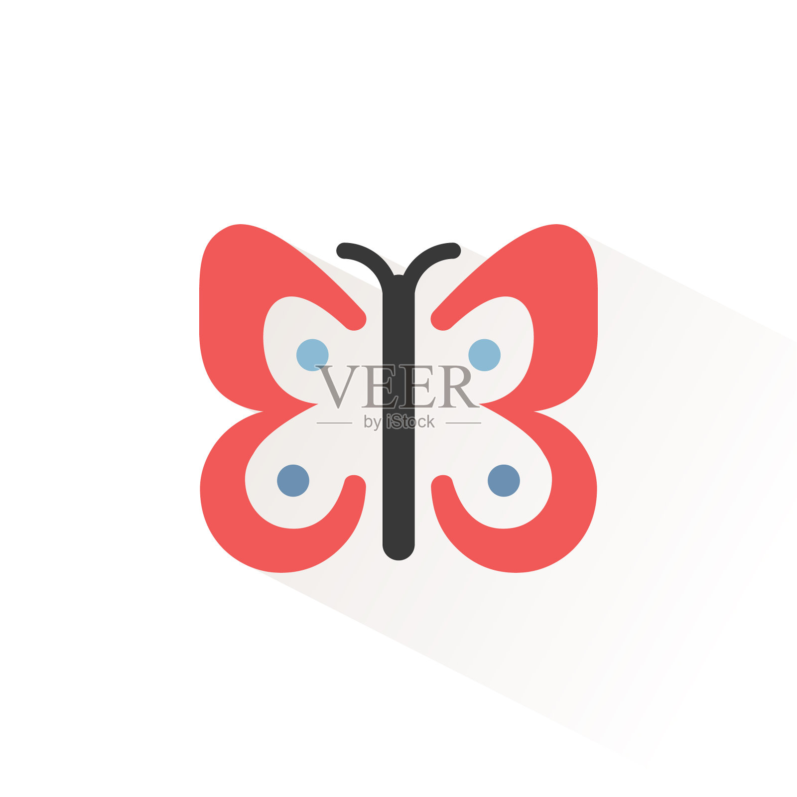 蝴蝶孤立彩色动物图标插画图片素材