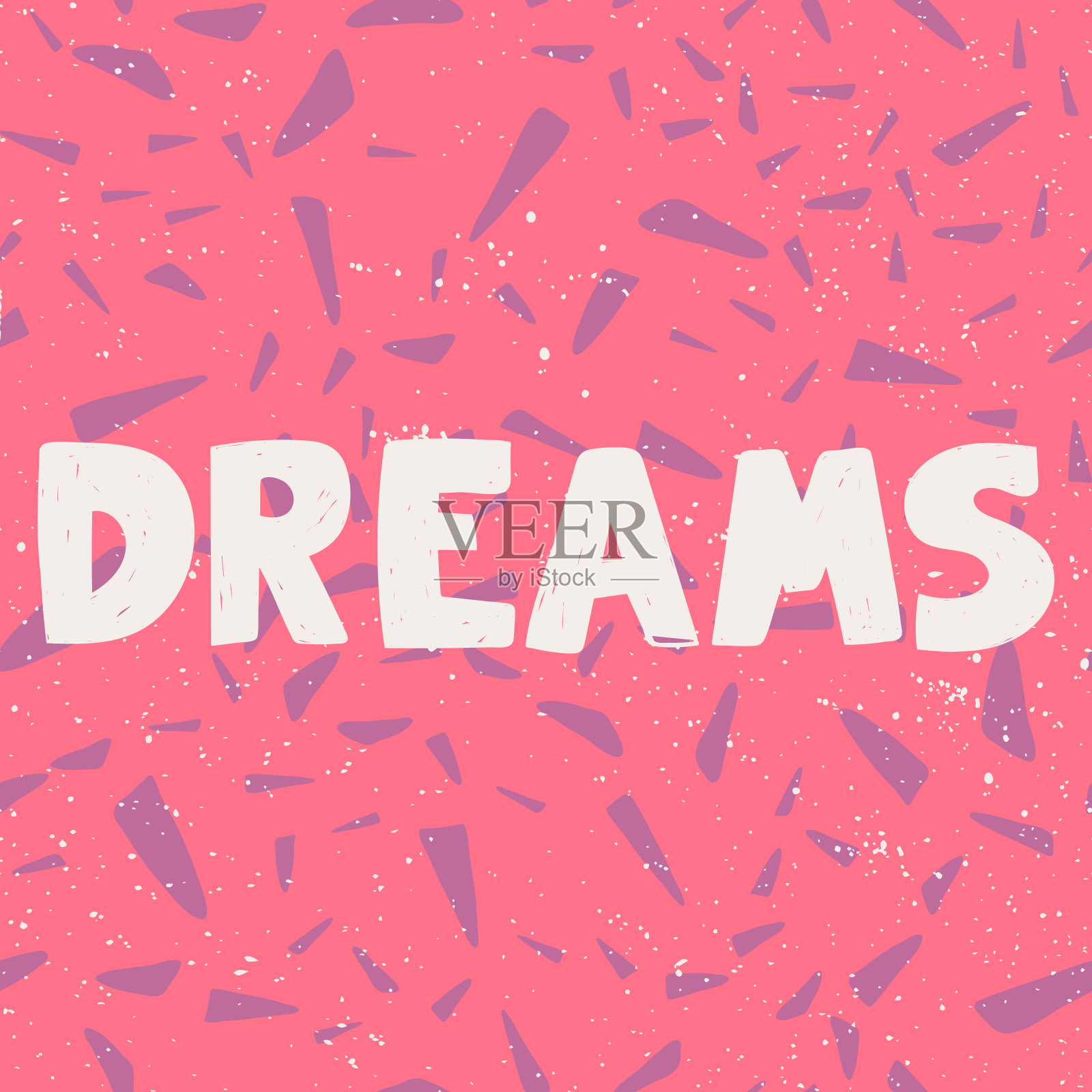 的梦想。社交媒体内容的贴纸。矢量手绘插图设计。插画图片素材