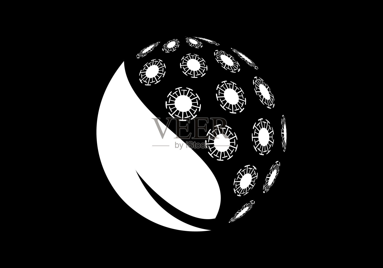 Eco corona标志，图标，标志，会徽插画图片素材