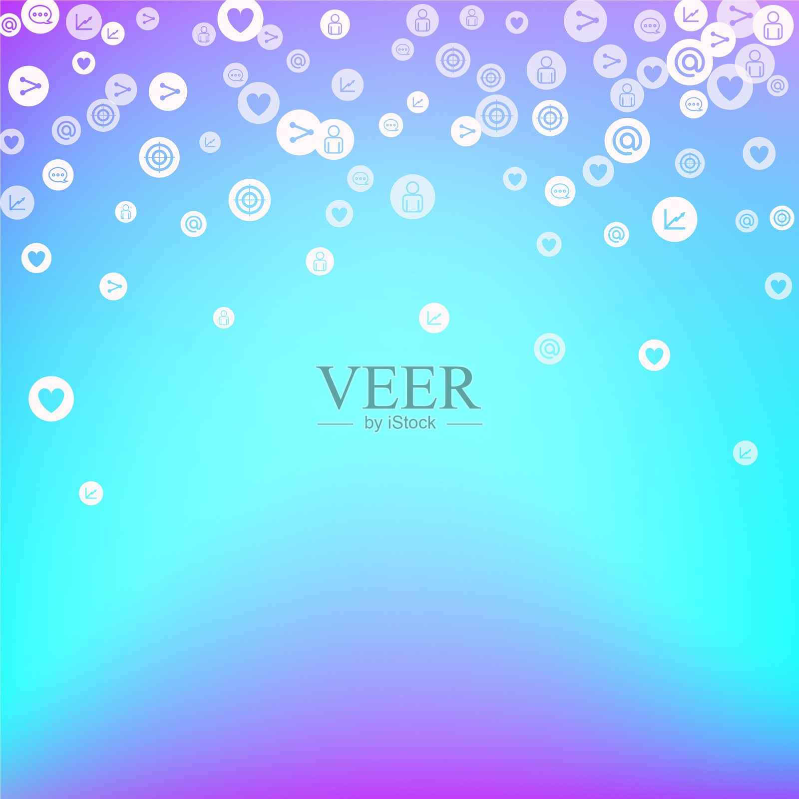 社交媒体营销传播网络插画图片素材