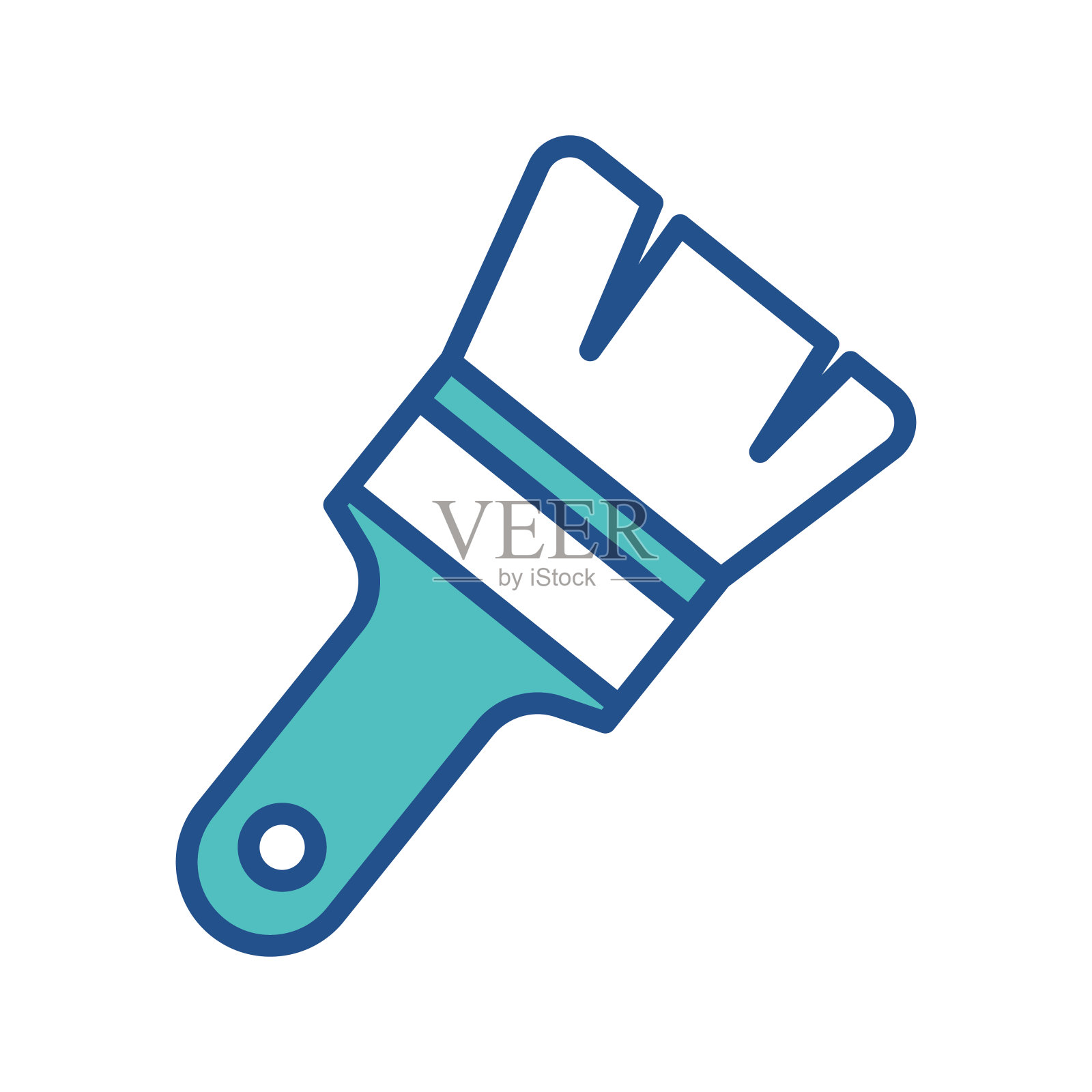 画笔图标设计，平面风格图标收集插画图片素材