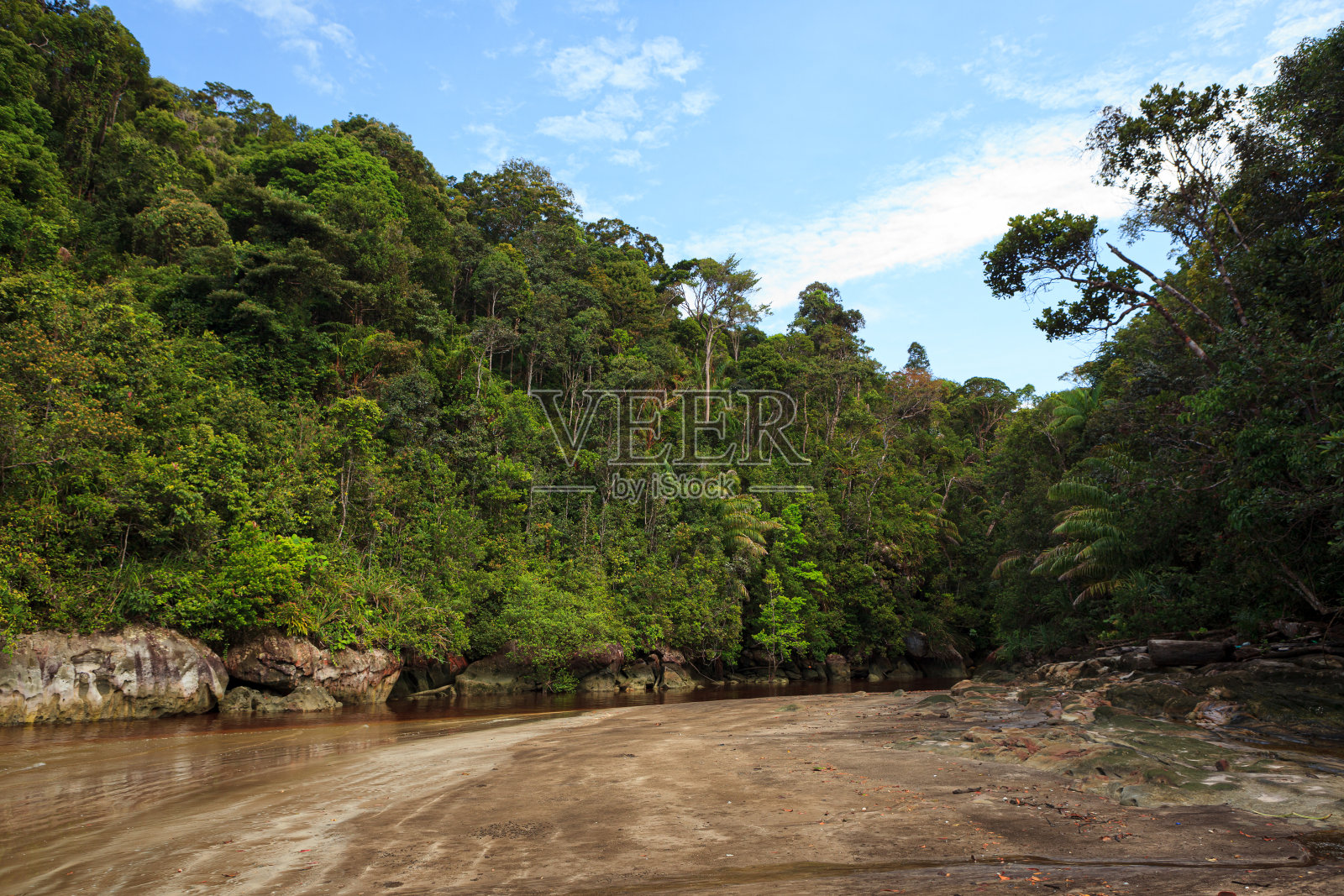 马来西亚Bako国家公园的小海滩景观照片摄影图片