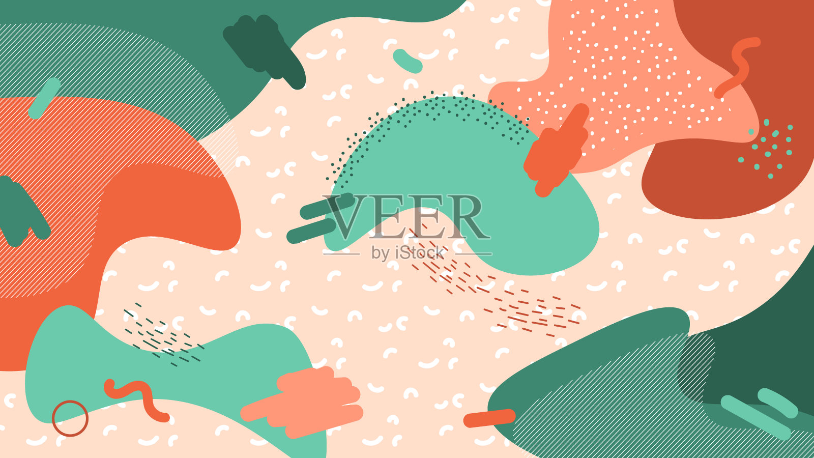 波普艺术风格中的抽象背景。插画图片素材