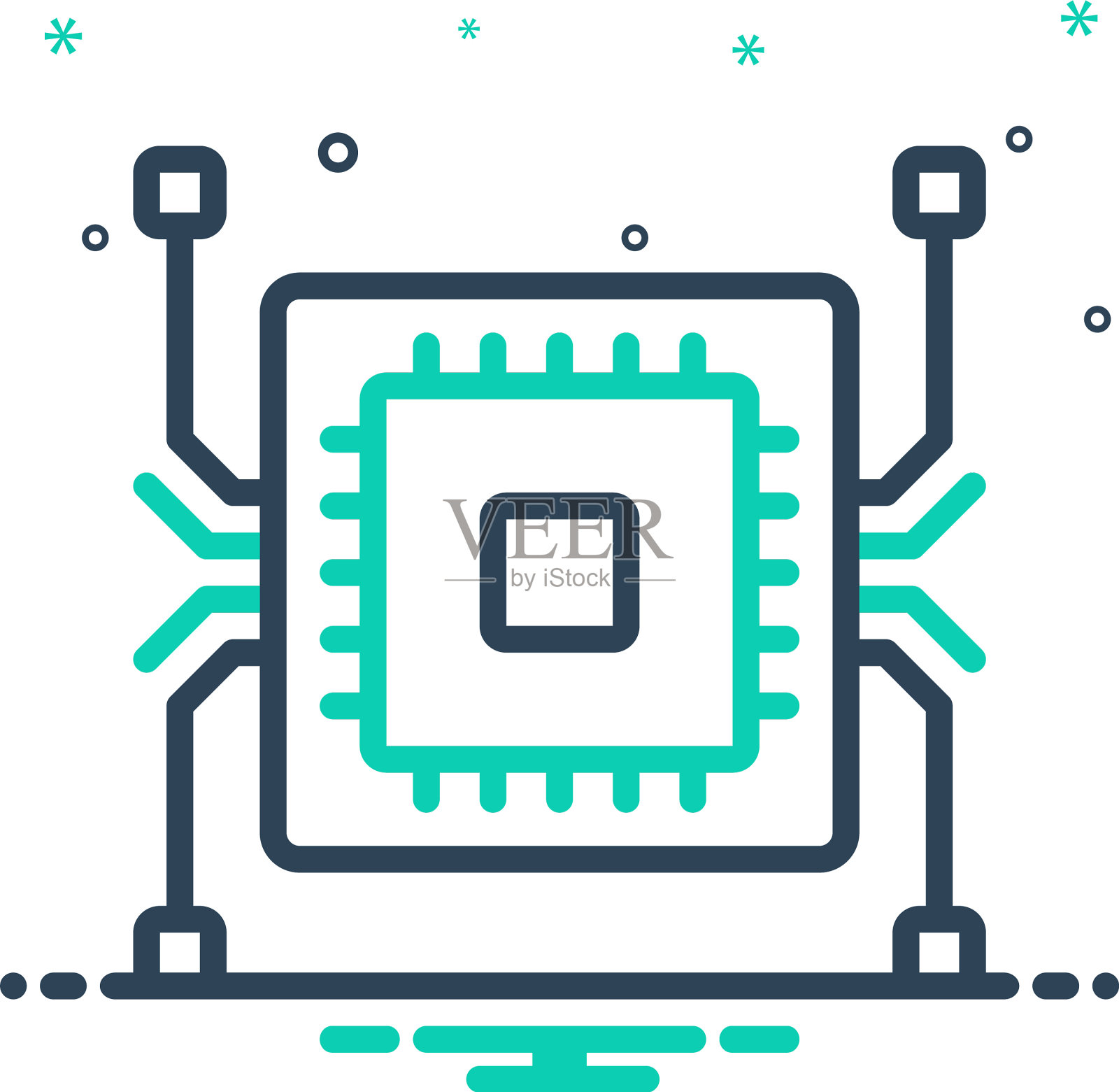 芯片插画图片素材