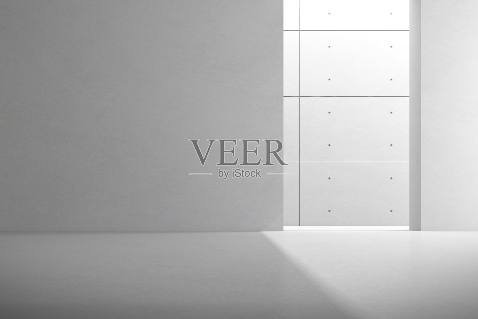 抽象的建筑空间，室内用混凝土墙。3 d渲染。照片摄影图片