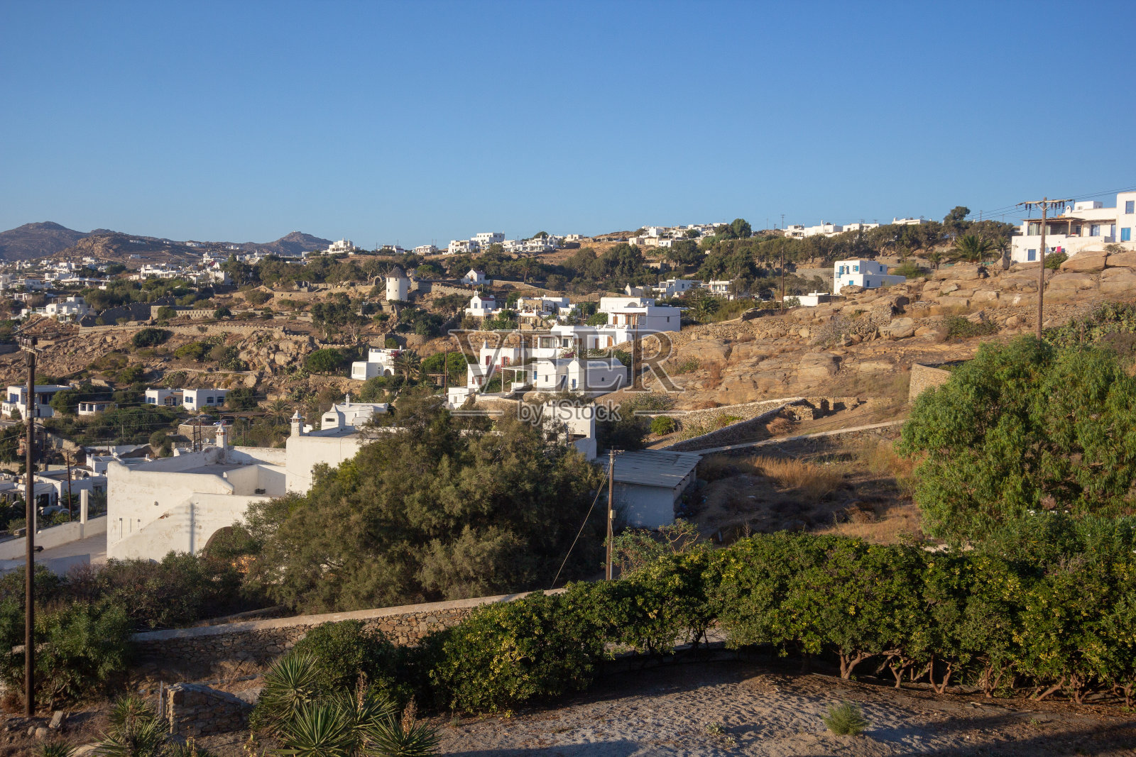 希腊基克拉迪群岛的米科诺斯照片摄影图片