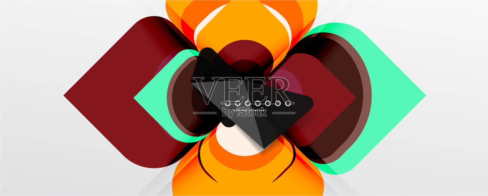 抽象背景-几何剪纸设计插画图片素材