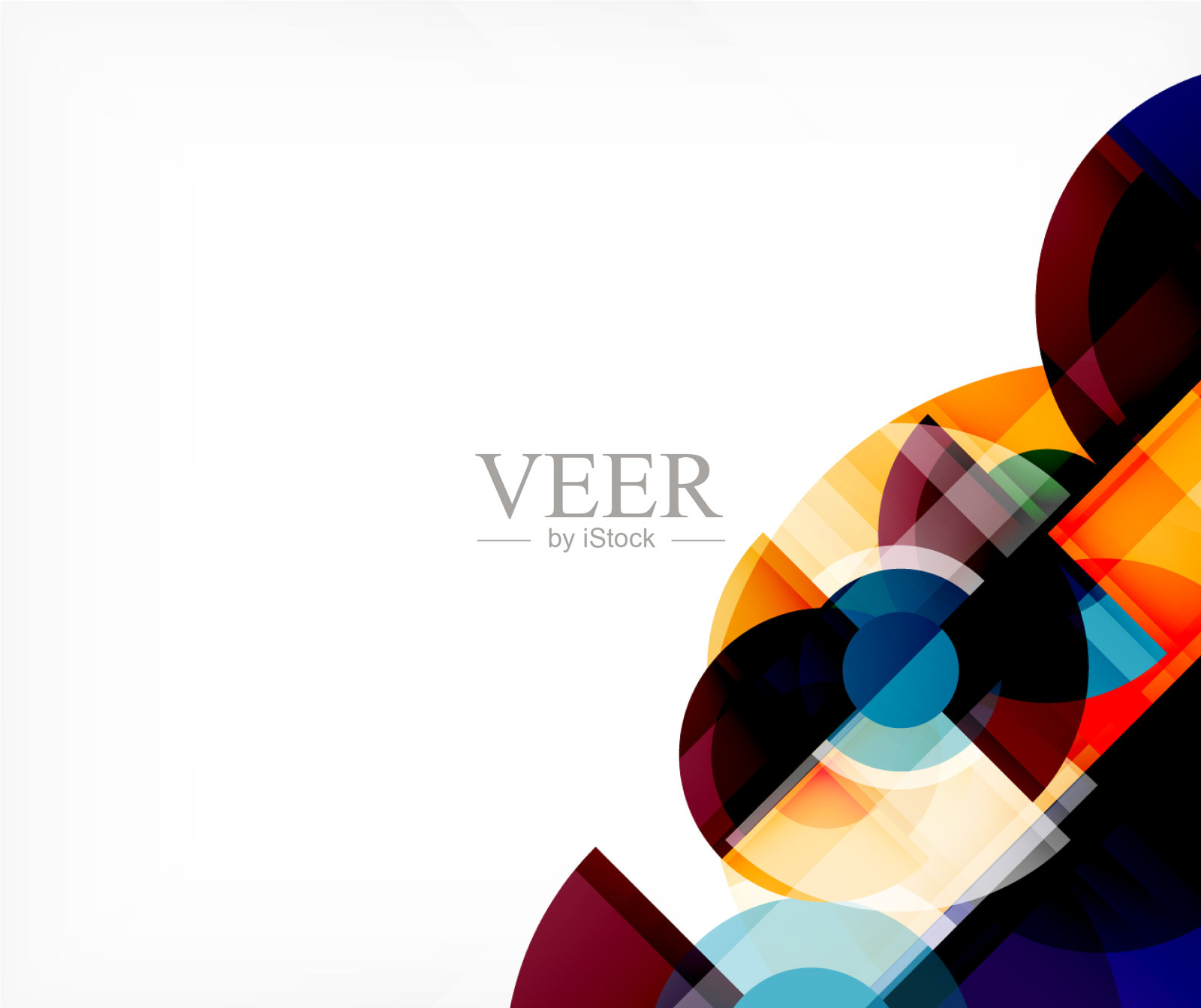 抽象背景圆和三角形设计插画图片素材