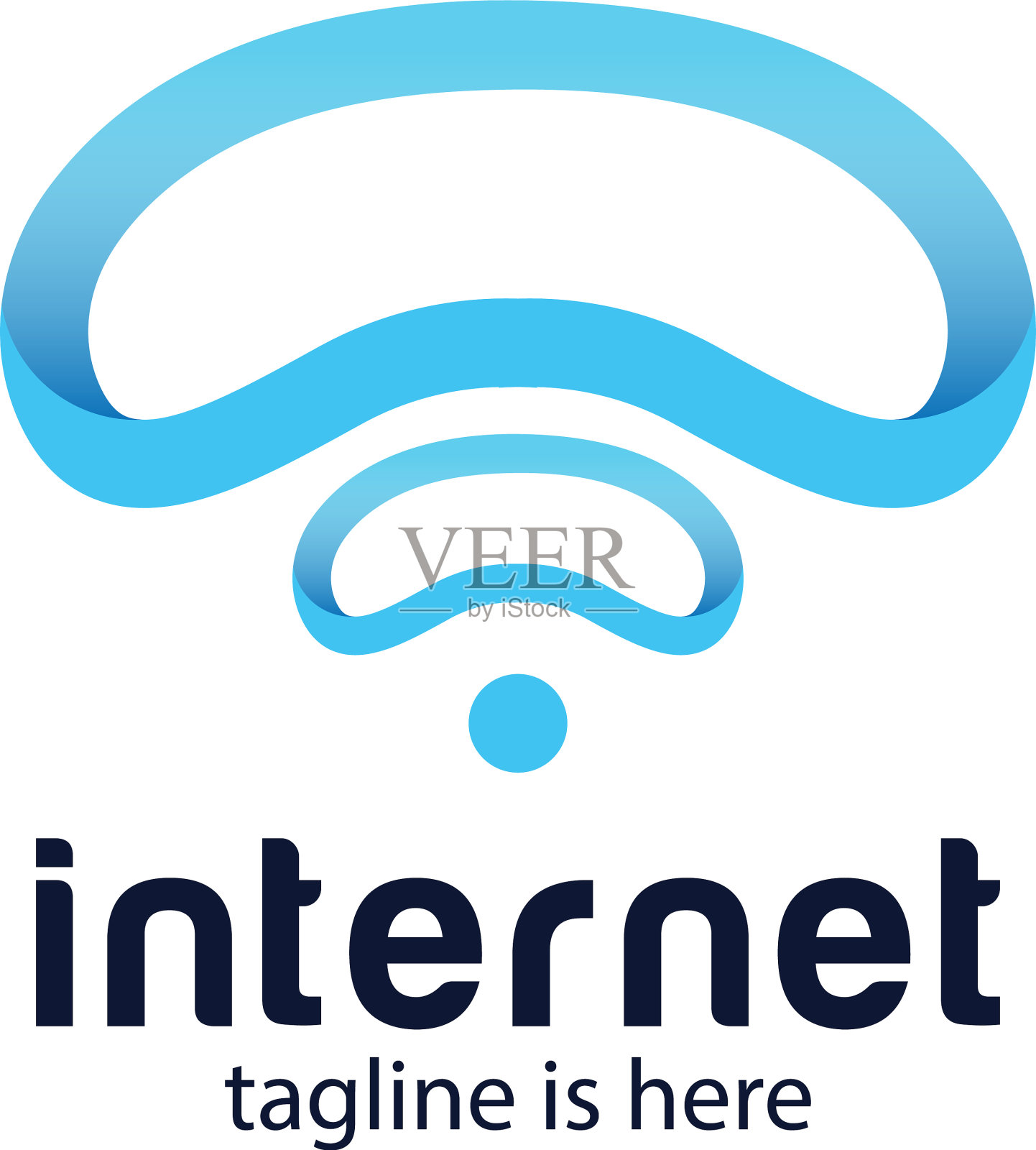 波网络标识插画图片素材